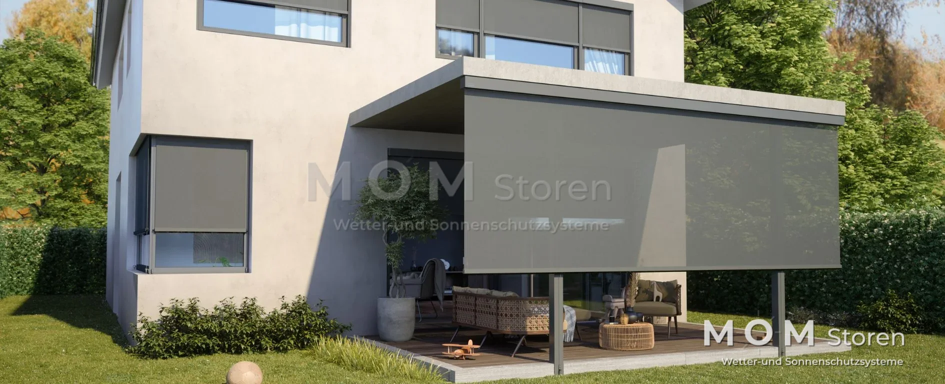 Textile screen blinds